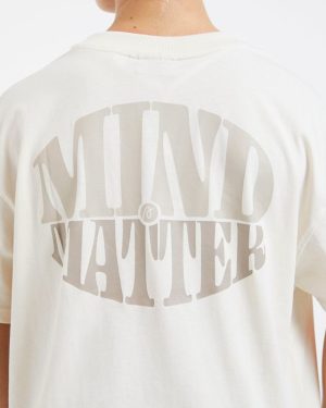 Mind Over Matter Oversized T-Shirt - Beige/Brown | Ultimate Comfort & Style