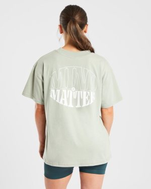 Mind Over Matter Oversized T-Shirt - Green | Ultimate Comfort & Style