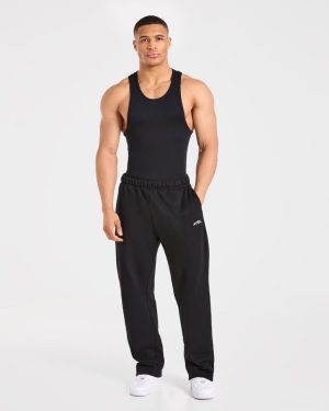Muscle Ribbed Tank - Black: The Ultimate Gym Essential