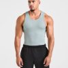 Muscle Ribbed Tank - Stone Blue: The Ultimate Gym Essential