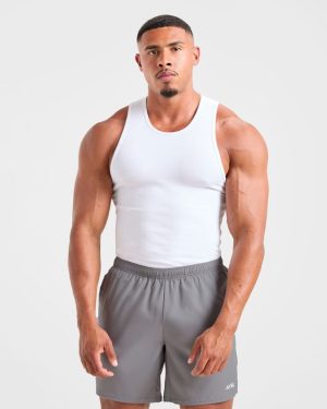 Muscle Ribbed Tank - White: The Ultimate Gym Essential