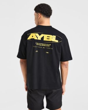 Orbit Oversized T-Shirt: The Ultimate Black/Yellow Streetwear Essential