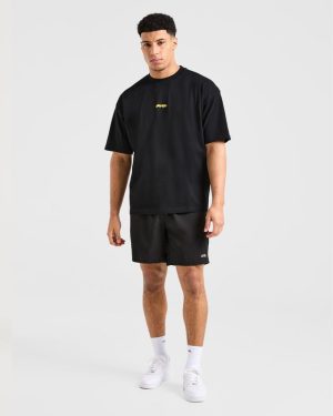 Orbit Oversized T-Shirt: The Ultimate Black/Yellow Streetwear Essential