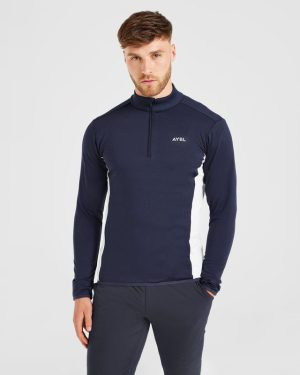 Performance 1/4 Zip Pullover - Navy: The Ultimate Golf Layering Essential