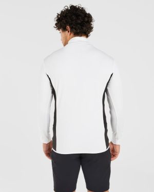 Performance 1/4 Zip Pullover - White: The Ultimate Layering Essential