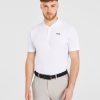 Performance Collarless Polo Shirt - White