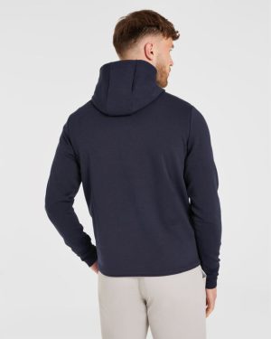 Navy Performance Golf Hoodie - Elite Stretch & Comfort