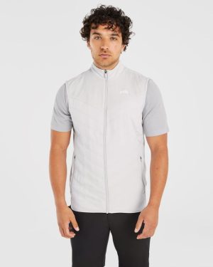 Performance Hybrid Gilet - Ice Grey: The Ultimate Golf Layering Solution