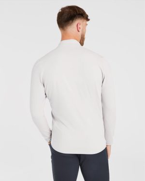 Performance Hybrid Jacket - Ice Grey: The Ultimate Golf Layer