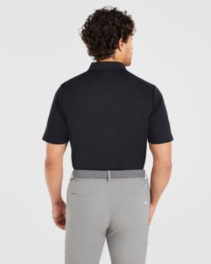 Elite Black Performance Polo for Modern Golfers