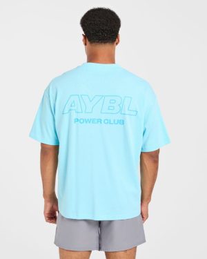 Power Club Oversized T Shirt - Light Blue: The Ultimate Comfort Essential