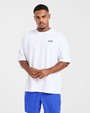 Power In Motion Oversized T Shirt - White: The Ultimate Comfort Staple