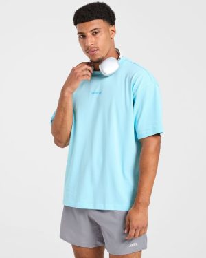 Power Club Oversized T Shirt - Light Blue: The Ultimate Comfort Essential