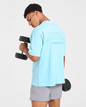 Power Club Oversized T Shirt - Light Blue: The Ultimate Comfort Essential