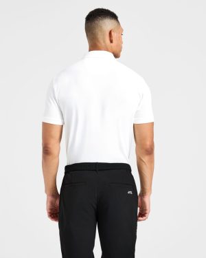 Precision Polo - White: The Ultimate Performance Golf Shirt