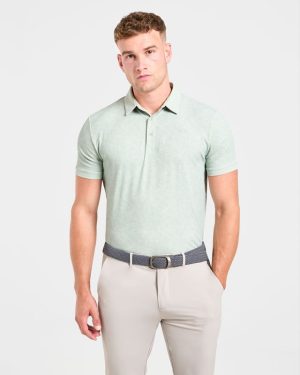 Precision Static Polo - Washed Sage: The Ultimate Performance Golf Shirt