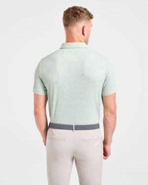 Precision Static Polo - Washed Sage: The Ultimate Performance Golf Shirt