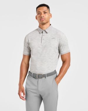 Precision Stripe Polo - Grey: The Ultimate Performance Golf Shirt
