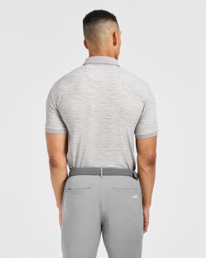 Precision Stripe Polo - Grey: The Ultimate Performance Golf Shirt
