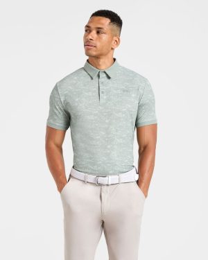 Precision Texture Polo - Deep Washed Sage: The Ultimate Performance Essential