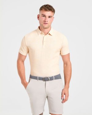 Precision Texture Polo - Peach: The Ultimate Performance Wear