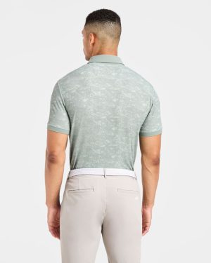 Precision Texture Polo - Deep Washed Sage: The Ultimate Performance Essential