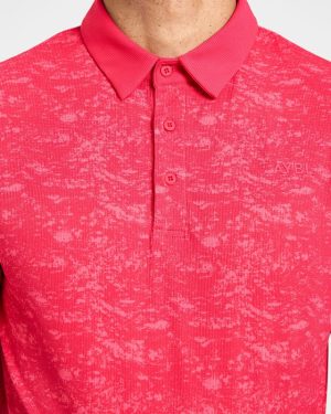 Precision Texture Polo - Summer Red: The Ultimate Performance Wear