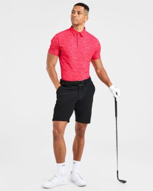 Precision Texture Polo - Summer Red: The Ultimate Performance Wear