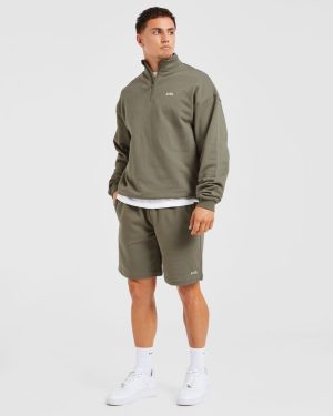 Rebound Shorts - Dusky Olive: The Ultimate Cotton Essential