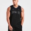 Rebound Stripe Tank - Black: Ultimate Performance Mesh Wear