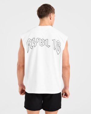 Rebound Tank - White: The Ultimate Cotton Workout Essential