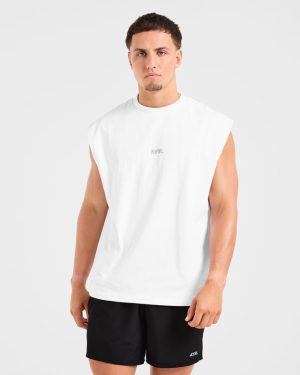 Rebound Tank - White: The Ultimate Cotton Workout Essential