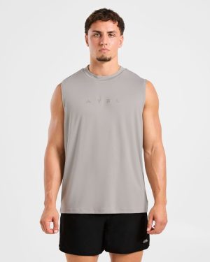 Reinforce Training Tank - Clay Grey: The Ultimate Modal Blend for Serious Lifters