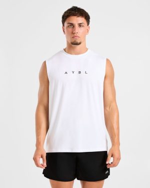 Reinforce Training Tank - White: The Ultimate Modal Blend for Serious Lifters