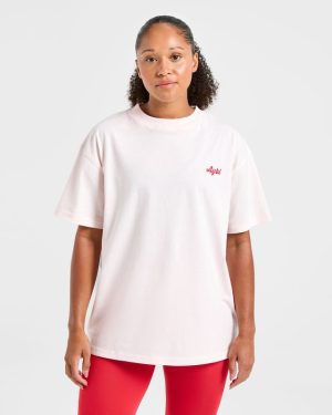 Retro Athletics Club Oversized T Shirt - Pink: The Ultimate Comfort & Style Statement