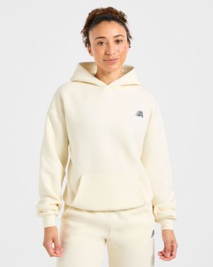Retro Athletics Oversized Hoodie - Butter Yellow/Navy