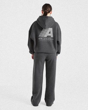 Retro Athletics Oversized Hoodie - Charcoal: The Ultimate Comfort Statement