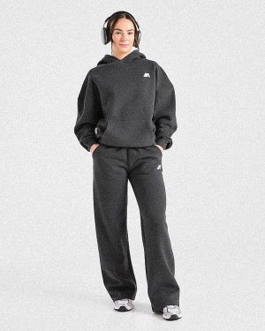 Retro Athletics Oversized Hoodie - Charcoal: The Ultimate Comfort Statement