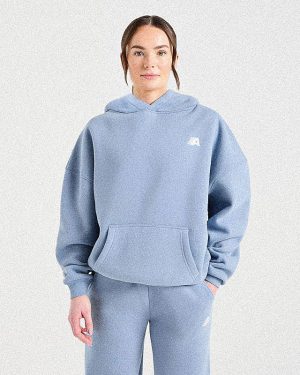 Retro Athletics Oversized Hoodie - Vintage Blue: The Ultimate Comfort Statement