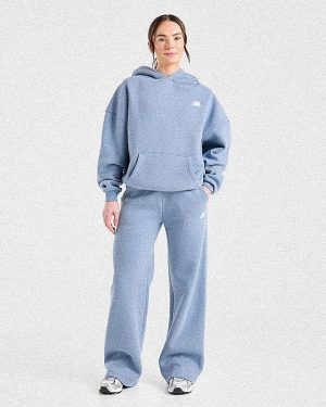 Retro Athletics Oversized Hoodie - Vintage Blue: The Ultimate Comfort Statement