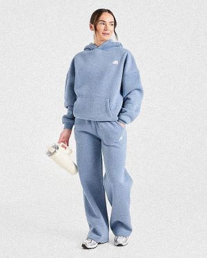 Retro Athletics Oversized Hoodie - Vintage Blue: The Ultimate Comfort Statement
