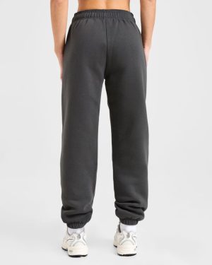 Retro Athletics Oversized Joggers - Charcoal: The Ultimate Comfort & Style Fusion