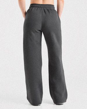 Retro Athletics Oversized Straight Leg Joggers - Charcoal