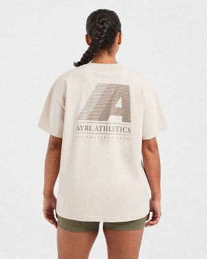 Retro Athletics Oversized T Shirt - Sand: The Ultimate Comfort Upgrade