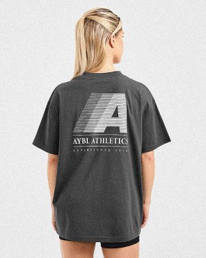 Retro Athletics Oversized T Shirt - Charcoal: The Ultimate Comfort & Style Fusion