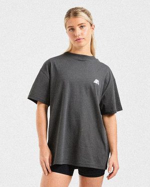 Retro Athletics Oversized T Shirt - Charcoal: The Ultimate Comfort & Style Fusion