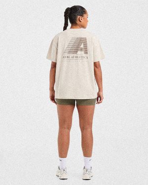 Retro Athletics Oversized T Shirt - Sand: The Ultimate Comfort Upgrade