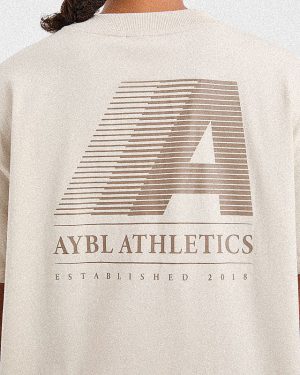 Retro Athletics Oversized T Shirt - Sand: The Ultimate Comfort Upgrade