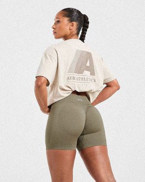 Retro Athletics Oversized T Shirt - Sand: The Ultimate Comfort Upgrade