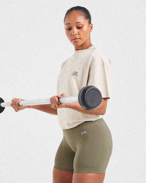 Retro Athletics Oversized T Shirt - Sand: The Ultimate Comfort Upgrade